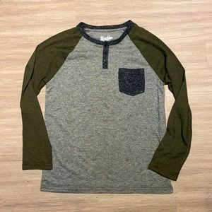 Brooklyn Cloth Tri-color Henley Long Sleeve